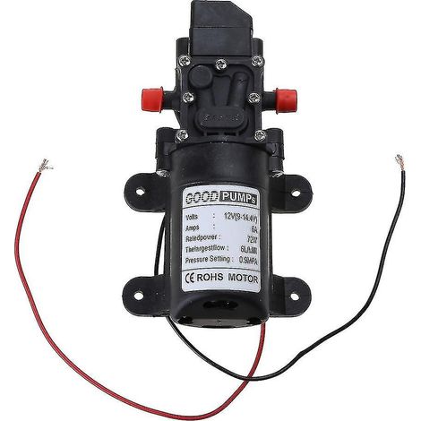 Pompe à eau auto-amorçante 12 V, pompe à membrane, adaptée aux caravanes, camping-cars et bateaux. (1/5)