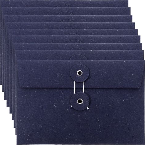 Enveloppes Vintage Bleu Profond, Lot de 10 Pochettes Décoratives pour Lettre, Mariage et Carte Postale (1/5)