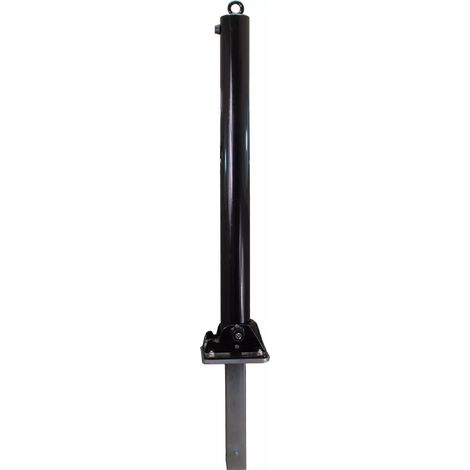 Poteau rabattable 900-76-B/SP NOIR (clefs distinctes) avec œillet et pied ancré (1/5)