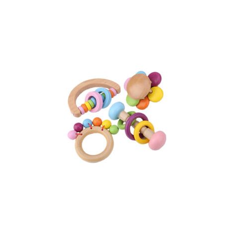 4 pièces perroquet jouet oiseau jouets à mcher suspendus en bois jouet perroquet jouant ensemble de jouets (1/5)