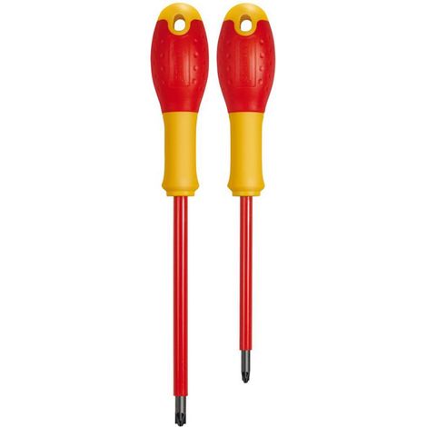 FatMax® Borneo VDE Schraubendreher PZ1x100mm & PZ2x125mm STANLEY FATMAX FMHT0-62649