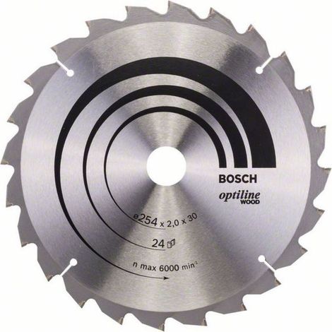 Bosch PRO Wood Kreissägeblatt, 254 x 2 x 30 mm, T24 (1/4)