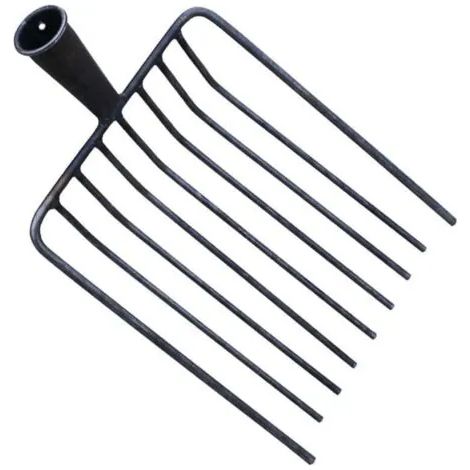 Fourche à foin à 9 dents, fourche à fumier, fourche à brouillard, fourche de jardin, fourche à fumier, fourche de jardin en métal pour le jardin et l'agriculture (1/3)