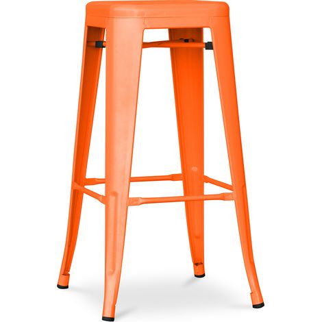Barhocker - Industriedesign - 76cm - Neuauflage- Stylix Orange