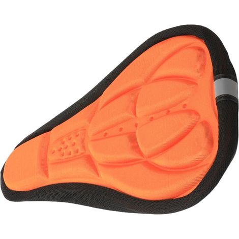 Verdickter Fahrradsattelbezug – stoßdämpfend – gepolstert – orange (1/3)