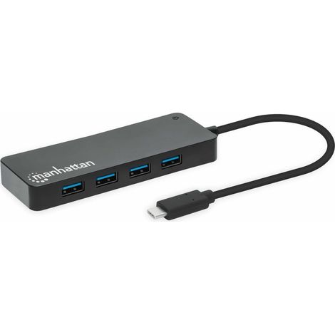 MANHATTAN USB 3.2 Hub, 7-Port, 1 Typ-C, schwarz (1/5)