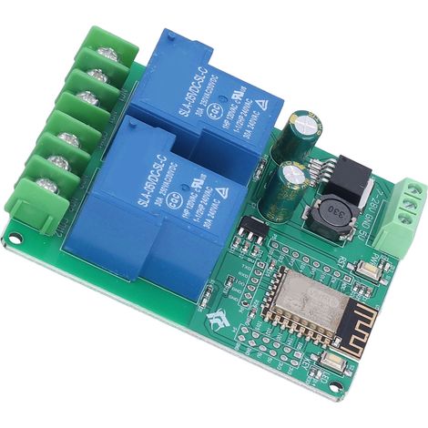 Module relais 2 canaux WIFI 30A ESP8266 Carte de développement Interrupteur CC 7‑28V / 5V ESP‑12F (1/5)