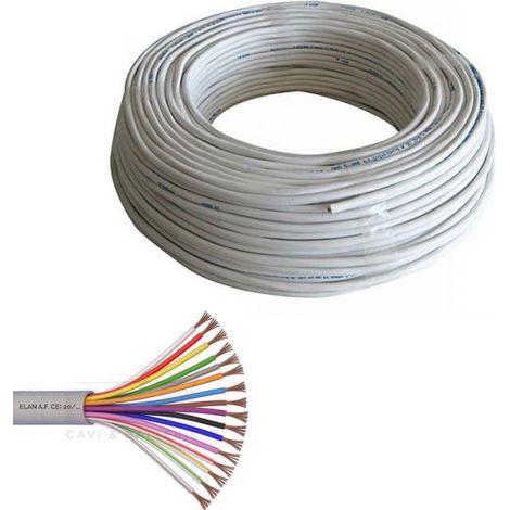Elan Cavo uso allarme citofono cancello 16X0,50 Rame 100mt - 071651
