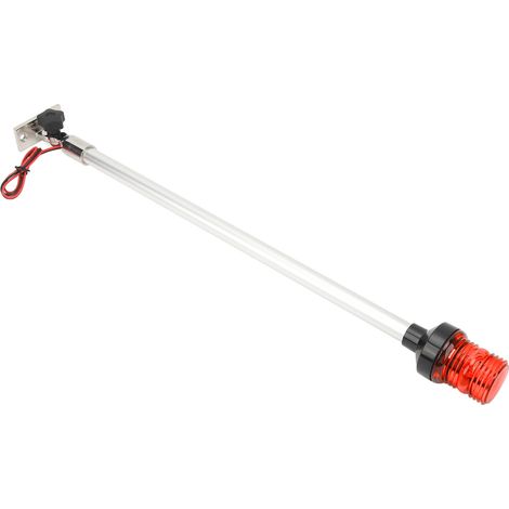24-Zoll-LED-Klappheckleuchte, 360°-Panoramabeleuchtung, Sockel aus Edelstahl 316, rot, für Fischerboote oder Yachten (1/5)