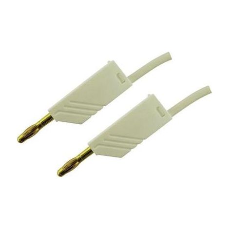 Hirschmann Test & Measurement MLN 100/2,5 WS Cavo di misura Spina a banana 4 mm Spina a banana 4 mm 1.00 m Bianco 1 pz.