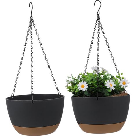 2 Ensembles De Paniers Suspendus pour Plantes Pots De Fleurs pour Plantes D'Intérieur Bassin Suspendu Support pour Plantes Jardinière Suspendue D'Intérieur Bassin