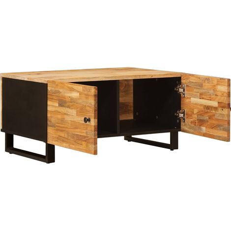 Table basse Marron 80 x 50 x 40 cm Bois de mangue massif (1/5)