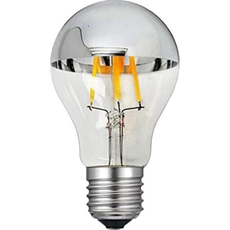 Lámpara de filamento plateado A19LED de alto brillo, sin sombras, sin reflejos, para dormitorio y sala de estar (1/5)
