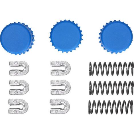 Set di 3 manicotti ad occhiello, 6,35 cm (2 1/2 pollici) con pulsante e molla, adatti per le parti della testina di taglio Husqvarna T35 (1/5)
