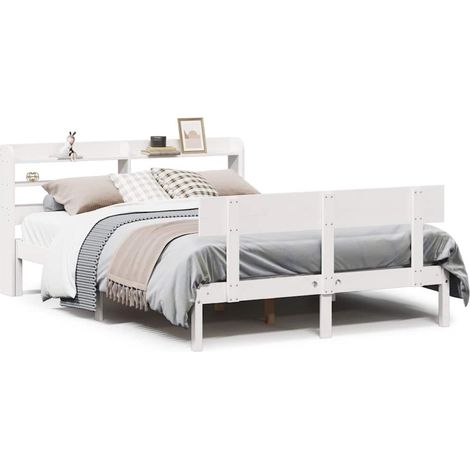 Maison Exclusive - Letto senza Materasso Bianco 120x200 cm Legno Massello di Pino
