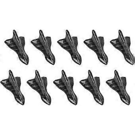 Décoration aileron de requin, 10 pièces, ailerons de toit décoratifs universels autocollants en ABS, compatibles avec la plupart des voitures, en fibre de carbone.