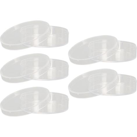 Boîte de rangement ronde transparente pour houppette à poudre, lot de 5, boîte en plastique pour maquillage, idéale pour perles et loisirs créatifs (1/5)