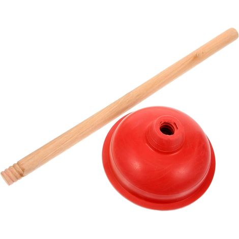 Ventouse pour Toilettes Outil De Débouchage 13 Cm en Plastique Rouge Fonction Succion Entretien Salle De Bain Domestique (1/5)