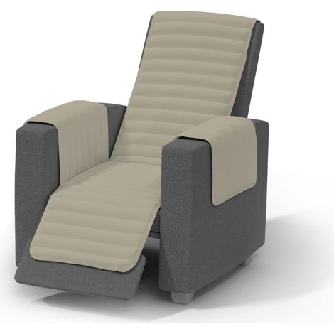 Copripoltrona Trapuntato Reclinabile ELEGANT, Tortora/Grigio Chiaro (1/5)