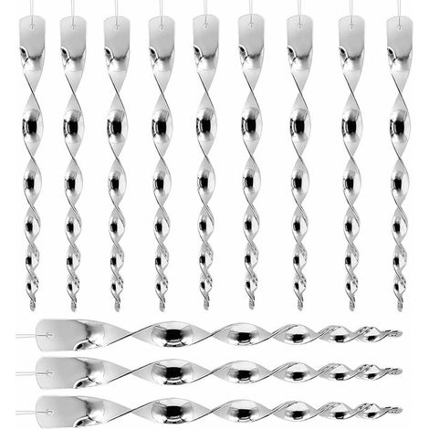 12 espantapájaros de 30 cm, repelente de palomas, 360 grados, espiral reflectante, para balcón, árboles frutales y huerto - RWEscarecrow and bird scarer (1/5)