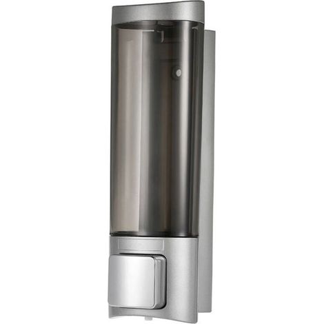 Dispenser di sapone a parete - 200 ml - Montaggio a parete - Oro champagne, argento, bianco - Materiale ABS - Volume di erogazione: 0,9-1,0 ml (1/4)