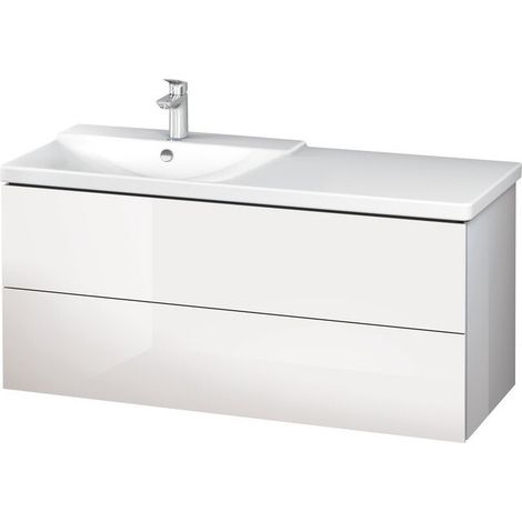 Meuble sous-vasque L-CUBE 1220x481x555mm Gris Doloaveci brillant