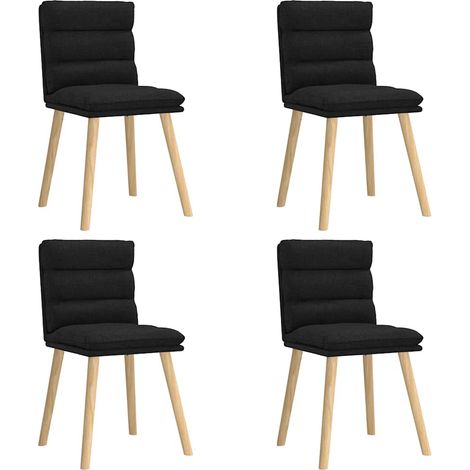 Maison Exclusive - Esszimmerstühle 4 Stk. Schwarz Stoff