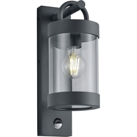 Applique murale extérieure industrielle avec détecteur PIR, lanterne suspendue E27 IP44 Trio CUSTYRA (1/3)