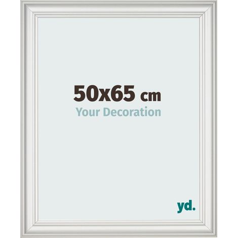 yd. - Cadre photo 50x65 - Blanc Patine - MDF - Lazio