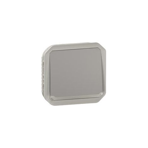 Poussoir NO lumineux - Composable - Gris - Plexo - 069542L - Legrand