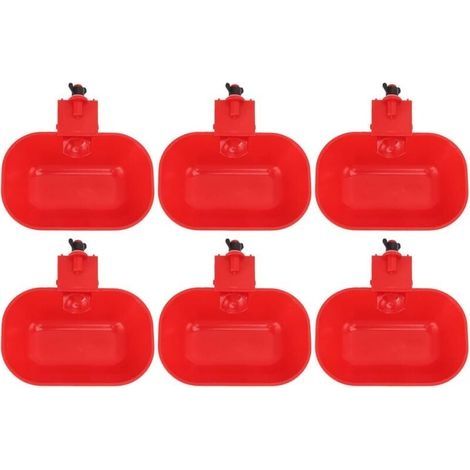 6 PCS Abreuvoirs Automatiques pour Volaille, Grand Abreuvoir ABS épaississant, Abreuvoir Automatique pour Poulet, Chien, Canard G1/8 Filetage Male