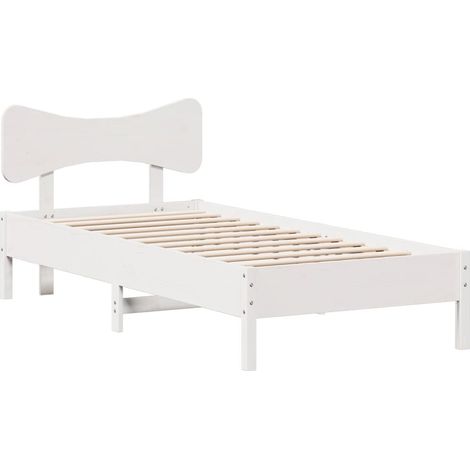 Maison Exclusive - Giroletto senza Materasso Bianco 75x190 Legno Massello di Pino
