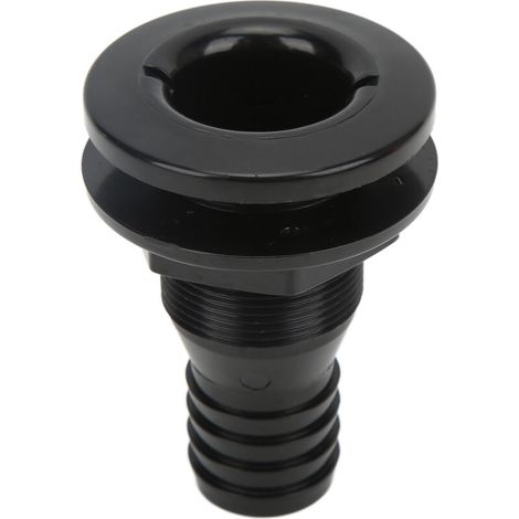 lyrlody Conector pasacascos marino de ABS negro de 1-1/4 pulgadas para casco de barco, conexión pasante para sistema de plomería a bordo con reemplazo directo. (1/5)