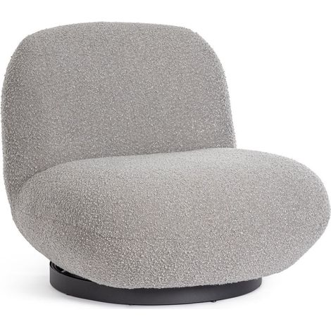 Poltrona "Margot" per interno, Struttura In Legno Compensato 81 x 95 x 71h cm -Grigio Boucle (1/4)
