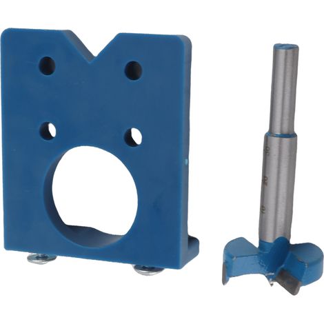 Guide de perçage porte bleu 35mm ouvre-trous charnières localisateur précis outils bois menuiserie kit (1/5)