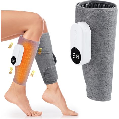 Massageur de jambes, 1PCS Design sans fil Massageurs de veau pour soulager la douleur et la circulation, 3 niveaux d'intensité, 3 modes de massage, Taille réglable, USB rechargeable (1/5)