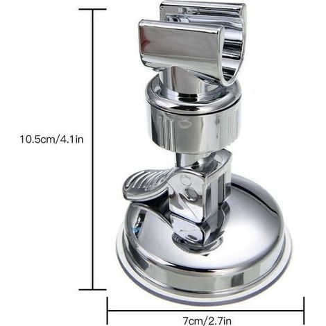 Support da doccia a ventosa regolabile, universale, senza fori, per pomello doccia, adesivo potente, facile installazione (1/3)