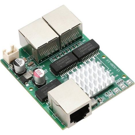 Module de Commutation Gigabit 3 Ports 5V-52V sur Carte PCBA, Mini-Module de Commutation 3 Ports 10/100/1000 M (1/5)