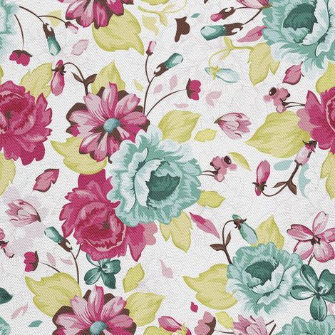 Tela decorativa para exteriores Oxford - motivo de flores pintadas 3 I DX053 (1/5)