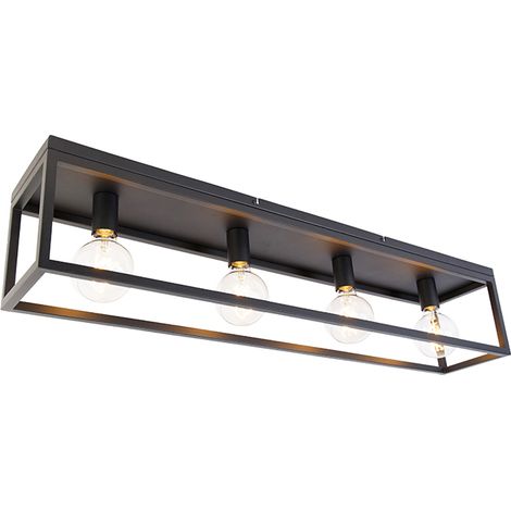 Industrial Ceiling Light Black 99.5 cm 4-Light - Cage (1/5)