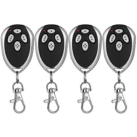 Télécommande 4 pièces 4 canaux pour ouvre-portail, compatible avec le transmetteur de télécommande de porte de garage LM123 433,92 MHz (1/4)
