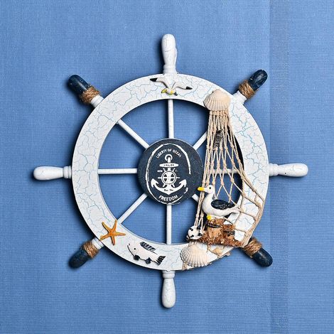 roue De Bateau Nautique En Bois Bois De Plage Bateau De Direction Art Mural Roue De Bateau En Bois Dcoration Murale Sur Le Thme De La Plage Dcorat (1/5)