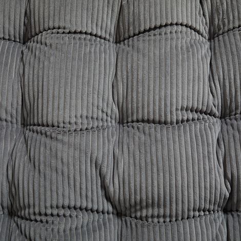 Fauteuil à bascule extérieur, coussin moelleux épais, cadre noir, assise grise, pour salon, chambre, coin lecture (1/5)