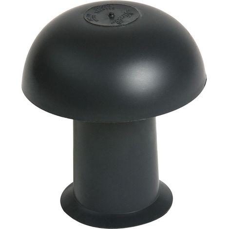 Chapeau de ventilation PVC 40 cm – Couleur ardoise – Moustiquaire anti-insectes pour ventilation optimale – Sortie de toit
