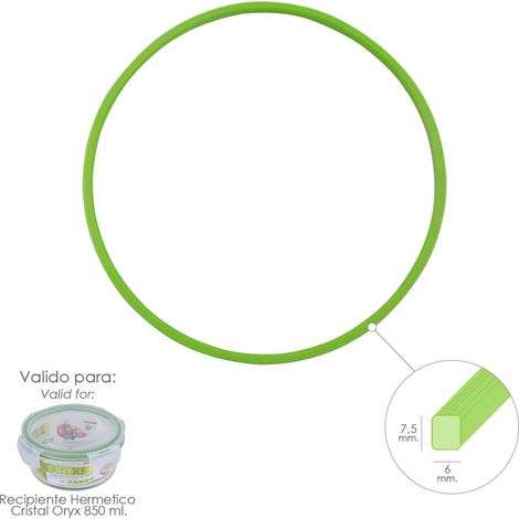 Anello in silicone per contenitore ermetico rotondo in vetro da 850 ml. (1/2)