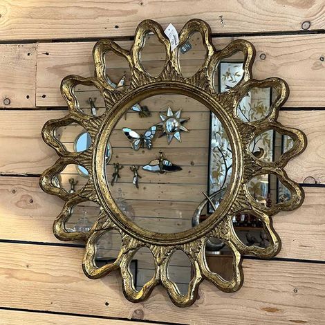 Miroir bois doré Floriana 60cm (1/3)