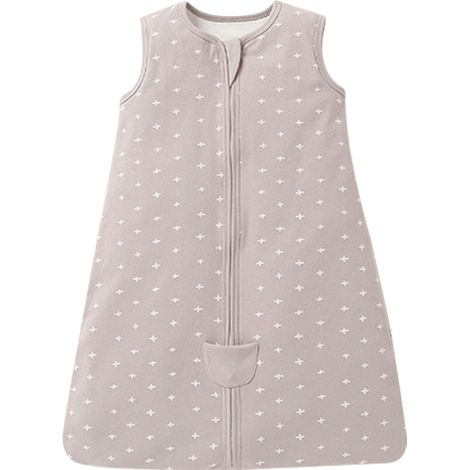 1 gigoteuse double pour bébé, en pur coton, débardeur, quatre saisons, fermeture éclair bidirectionnelle, ourlet élargi (1/5)