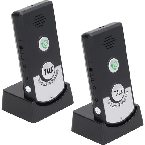 Interphone sans Fil Longue Portée, 2 Voies Interphone sans-Fil, Interphone Interieur avec Mode Appel et Communication Bidirectionnelle pour Maison, Bureau, Personnes Âgées (1/5)