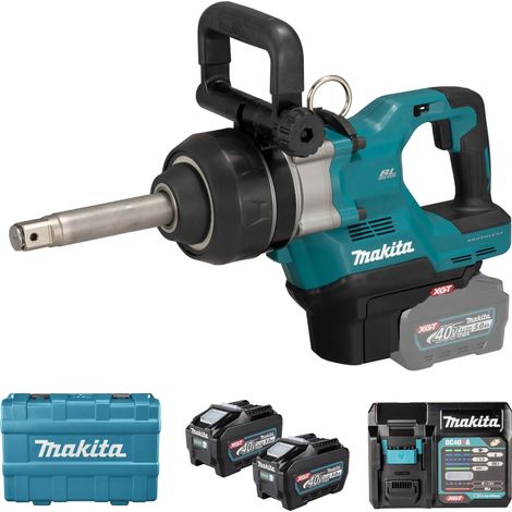 Makita – Clé à impulsion 40V avec 2 batteries 5Ah – Couple 3150Nm – Moteur sans balais – Technologie XPT pour conditions extrêmes (1/4)