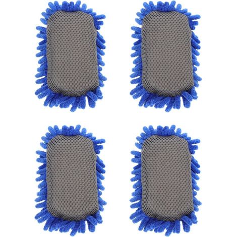 Effaceur pour Tableau Noir en Chenille Microfibre 4 Pièces Double Face Lavable pour École et Maison Fournitures Scolaires Efficaces (1/5)